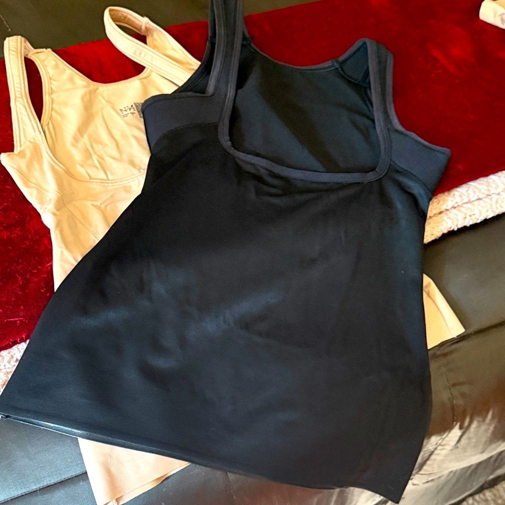 Black and Beige braless shape wear.
